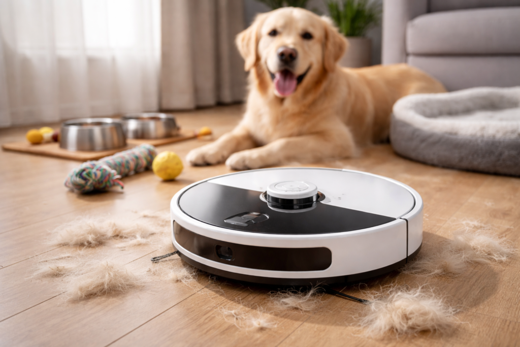 Aspirateur robot pour poils d’animaux